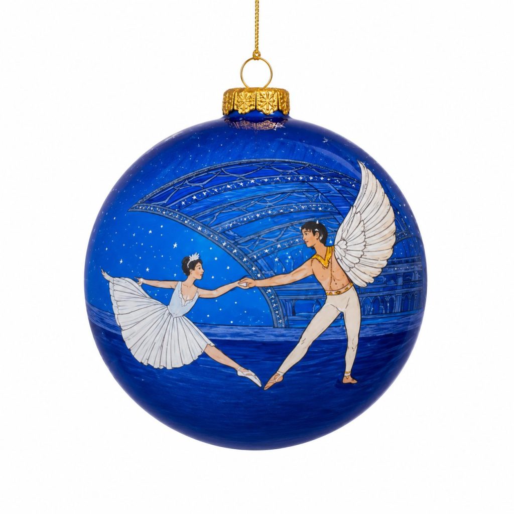 Nutcracker! Magical Christmas Ballet – -Painted Glass Globe Ornament -Dove of Peace Hand