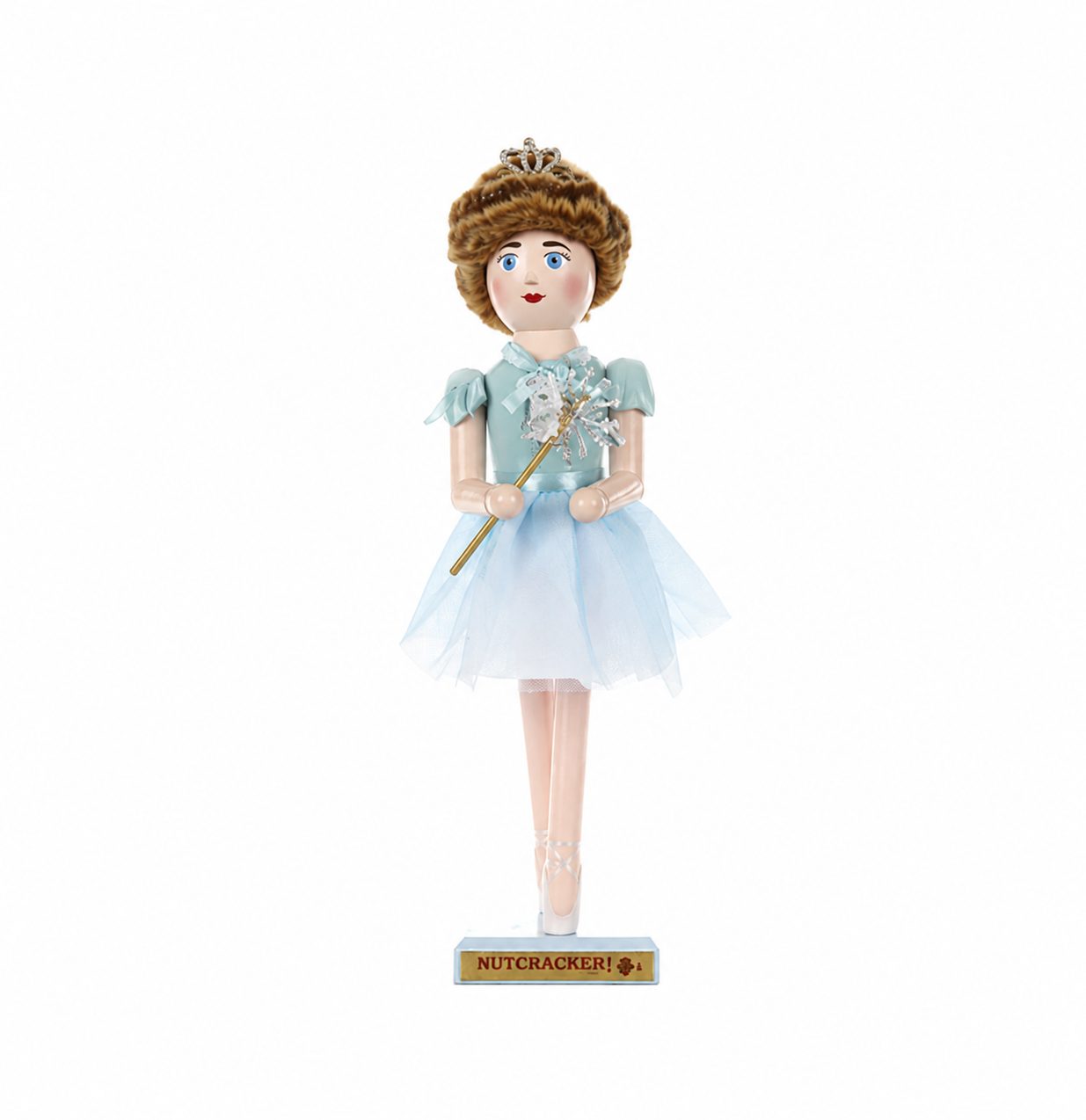 Nutcracker! Magical Christmas Ballet Snowflake Ballerina 12" Wooden Nutcracker