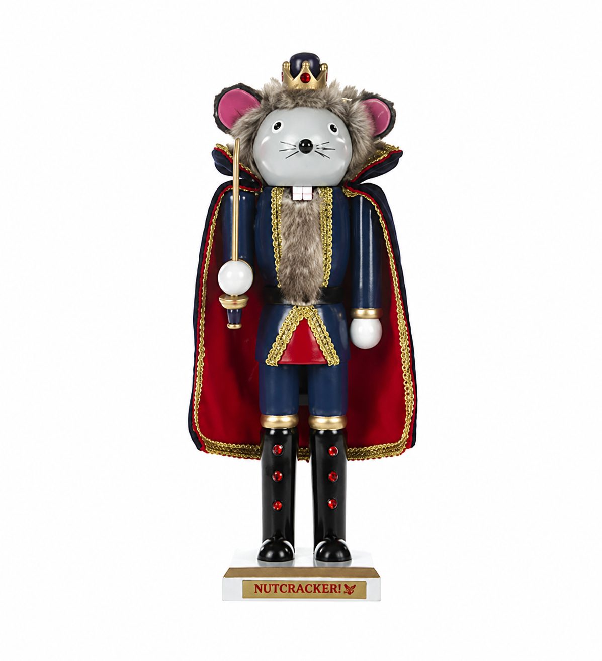 NUTCRACKER! MAGICAL CHRISTMAS BALLET - 2025 CLASSIC RAT KING WOODEN NUTCRACKER (12 Inches)