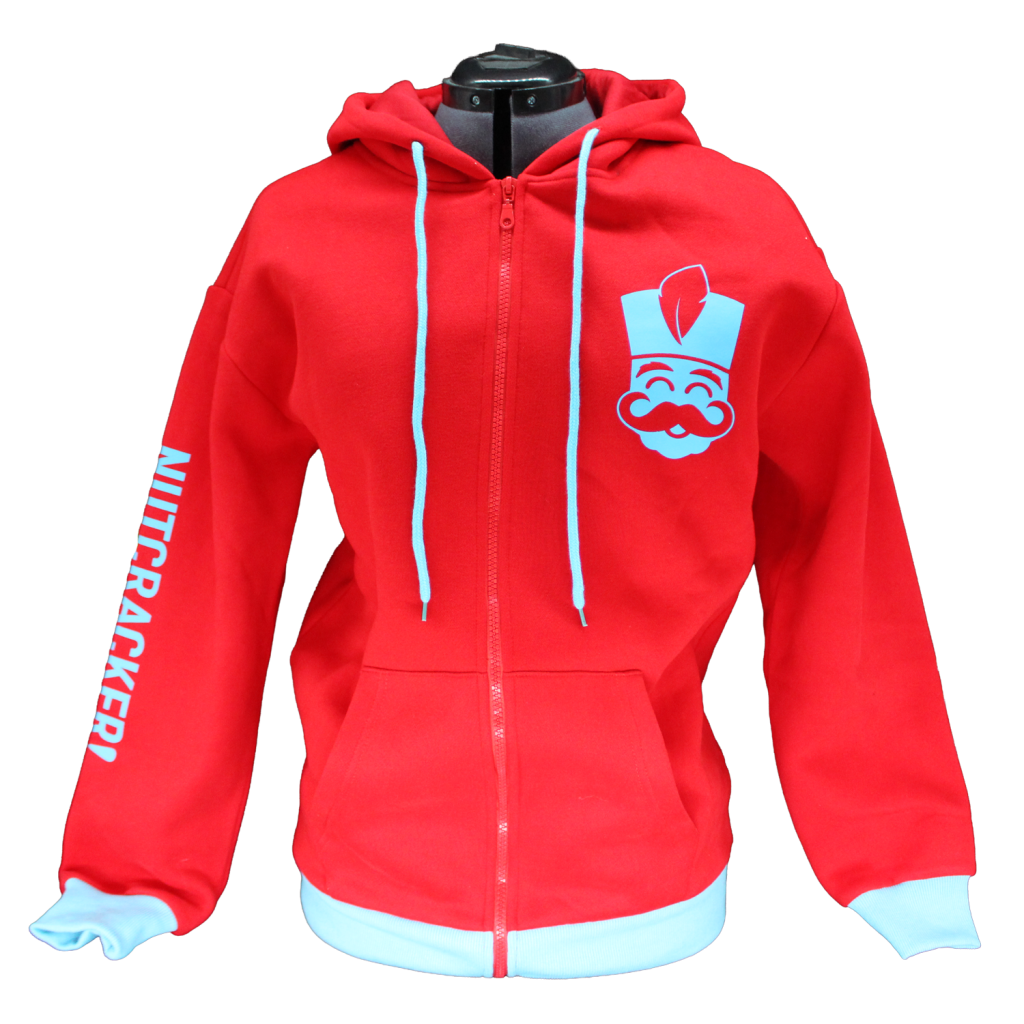 Nutcracker! Magical Christmas Ballet - Signature Collection, Red Zip Hoodie