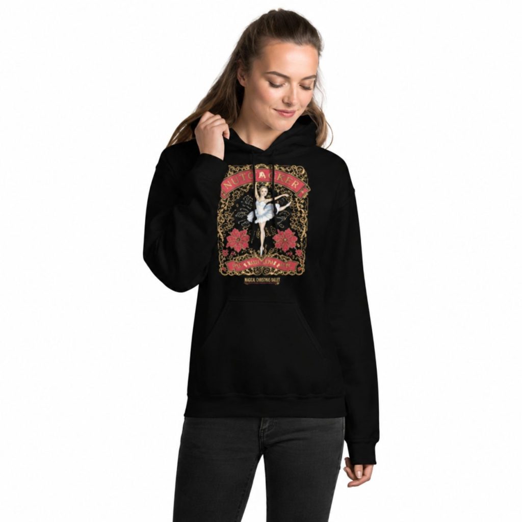 Nutcracker! Magical Christmas Ballet - Art Deco Collection - Hoodie - Unisex(Black, Charcoal, Navy, & Azalea)