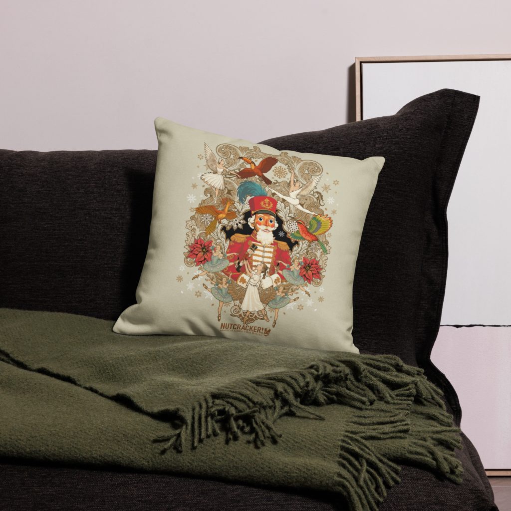 Nutcracker! Magical Christmas Ballet - Art Deco Collection - Pillow Case
