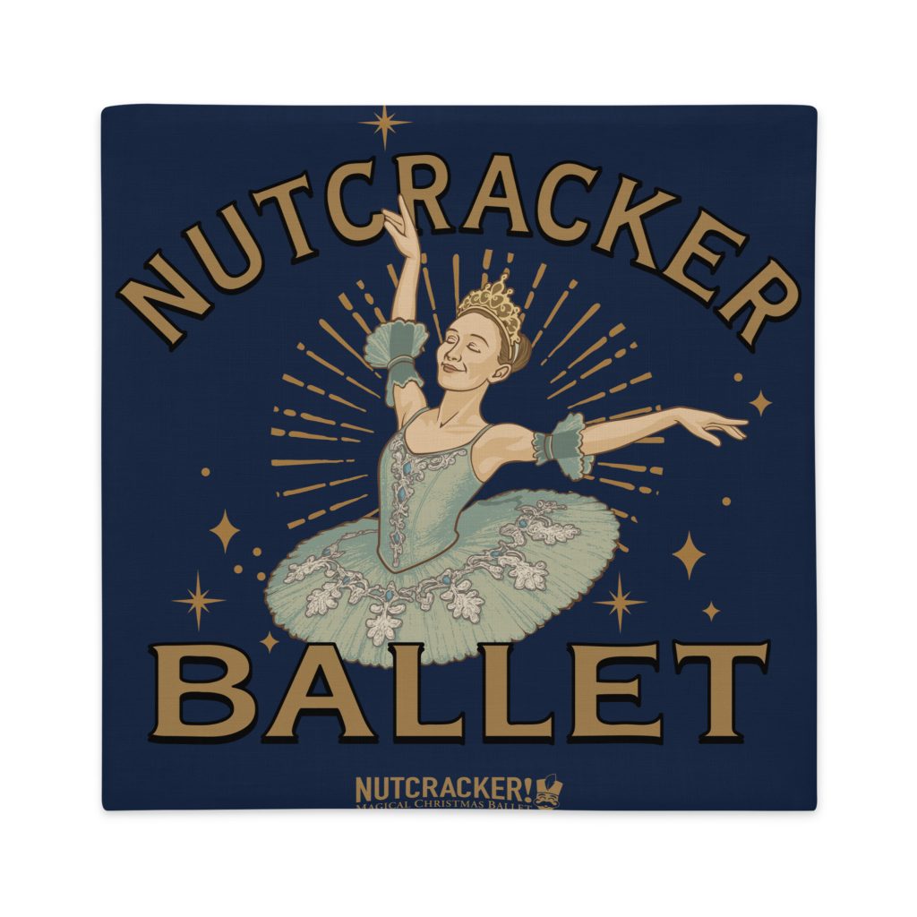 Nutcracker! Magical Christmas Ballet - Art Deco Collection - Pillow Case