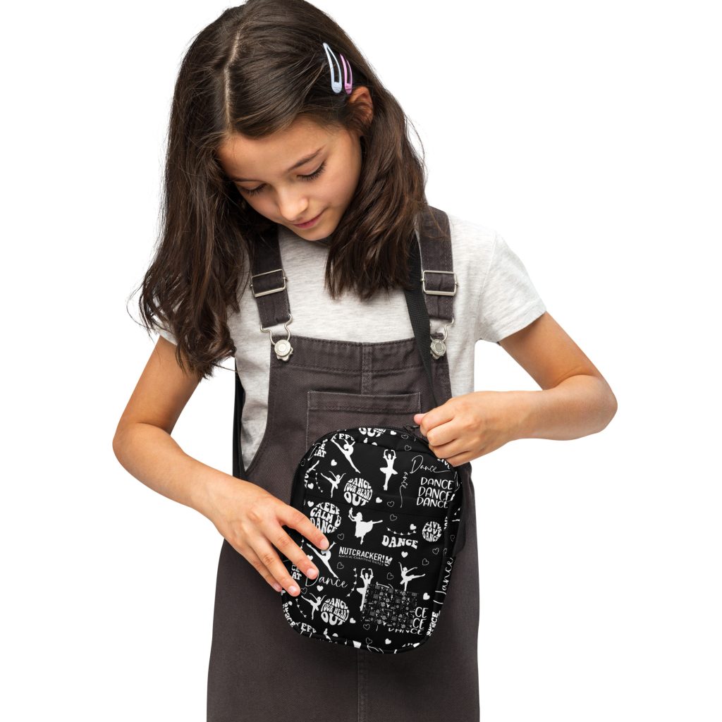 Nutcracker! Magical Christmas Ballet – Etched Collection - Utility Crossbody Bag (Black)