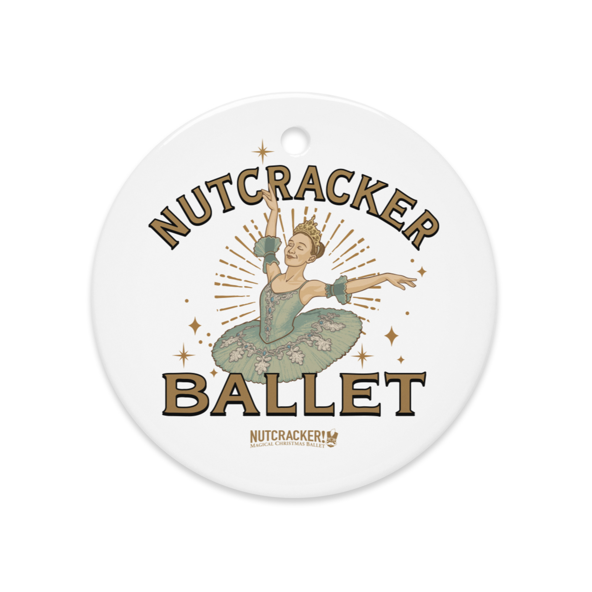 Nutcracker! Magical Christmas Ballet - Art Deco Collection - Double-Sided Ceramic Ornaments copy - Image 2