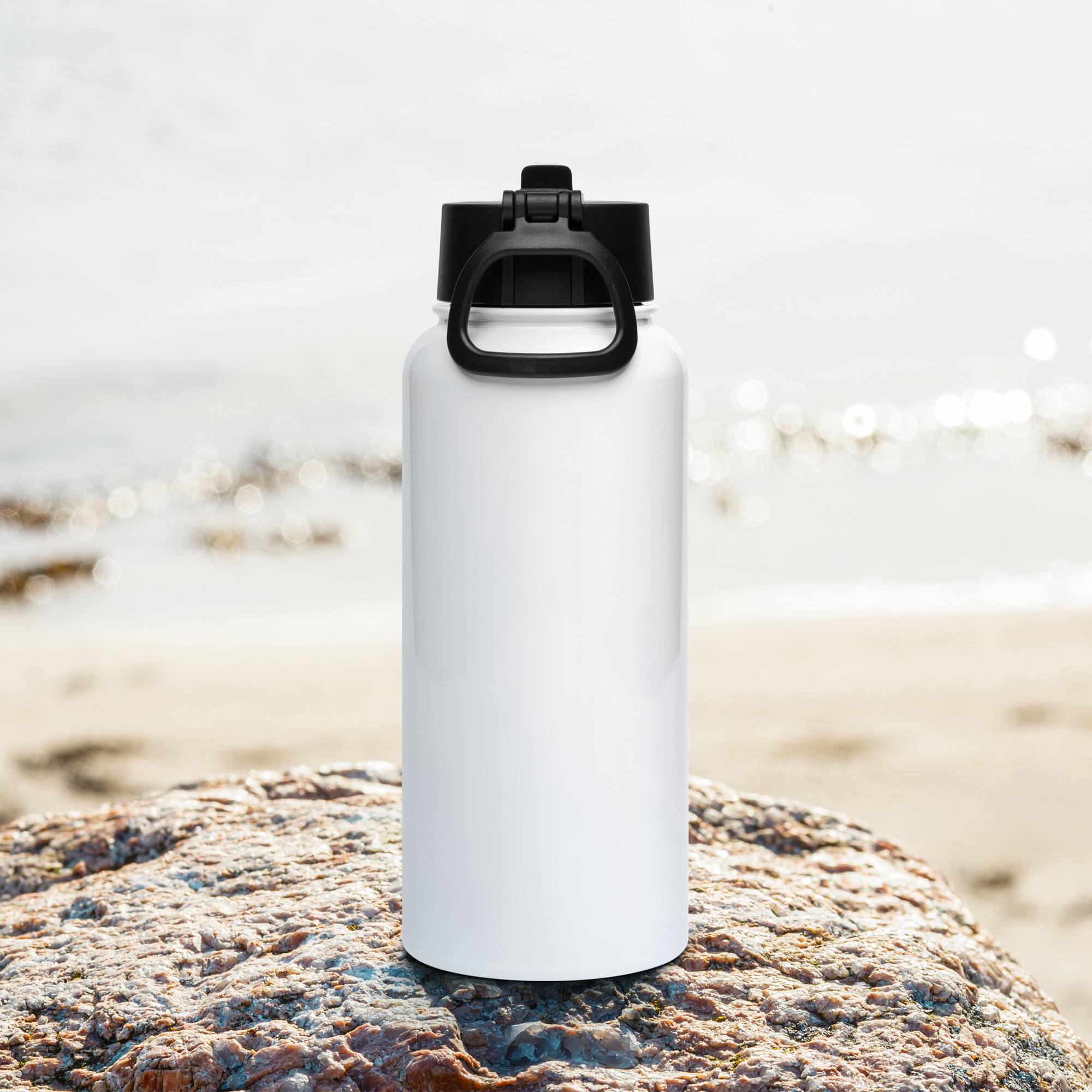 Nutcracker! Magical Christmas Ballet - Art Deco Collection - Stainless Steel Water Bottle with a Straw Lid - Image 2
