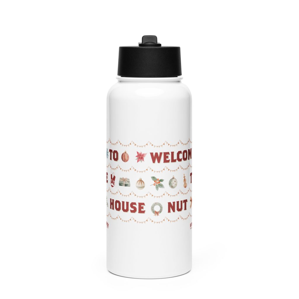 Nutcracker! Magical Christmas Ballet - Nut House Collection - Stainless Steel Water Bottle with a Straw Lid