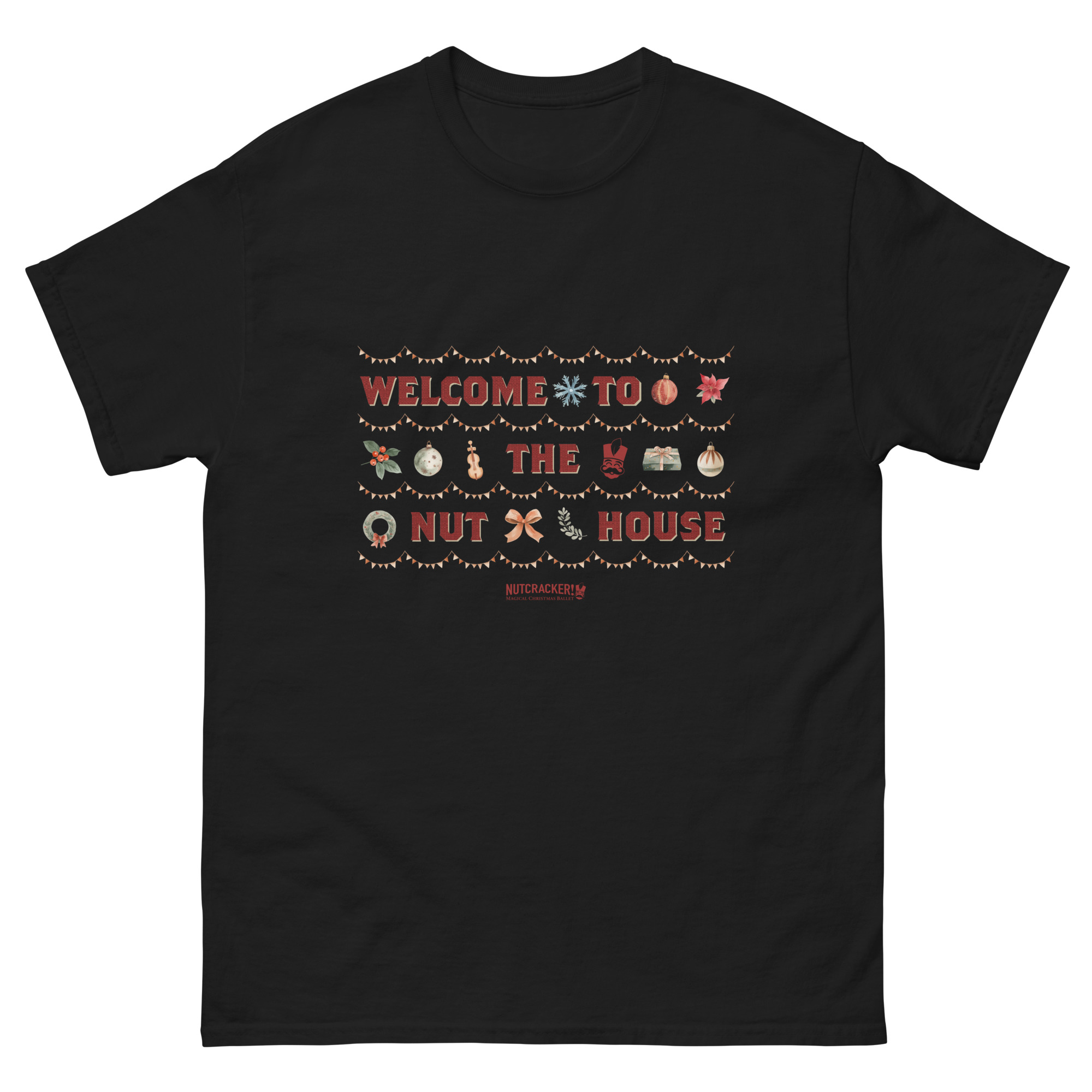 Nutcracker! Magical Christmas Ballet – Art Deco Collection – Adult Unisex T-Shirt copy - Image 3