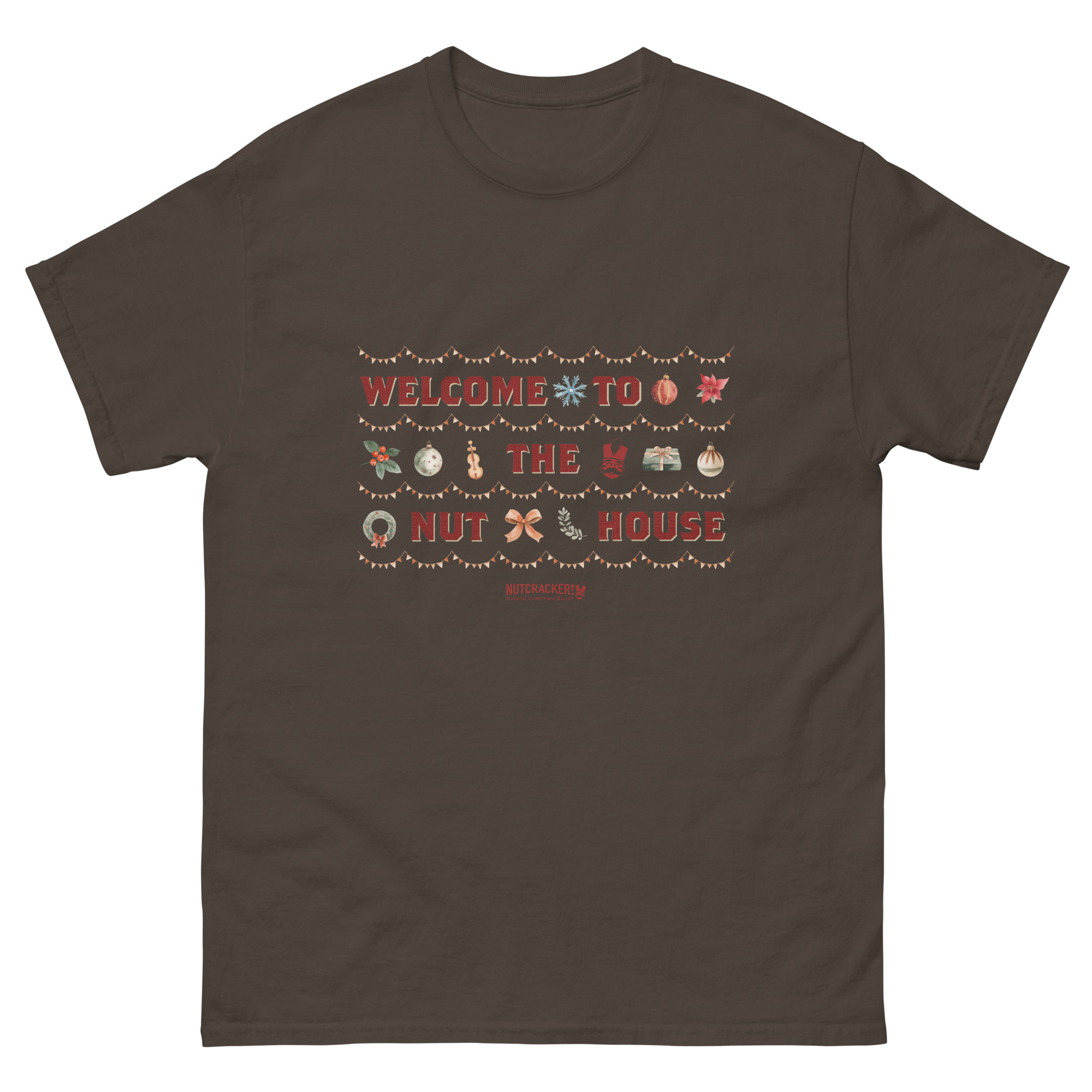 Nutcracker! Magical Christmas Ballet – Art Deco Collection – Adult Unisex T-Shirt copy - Image 9