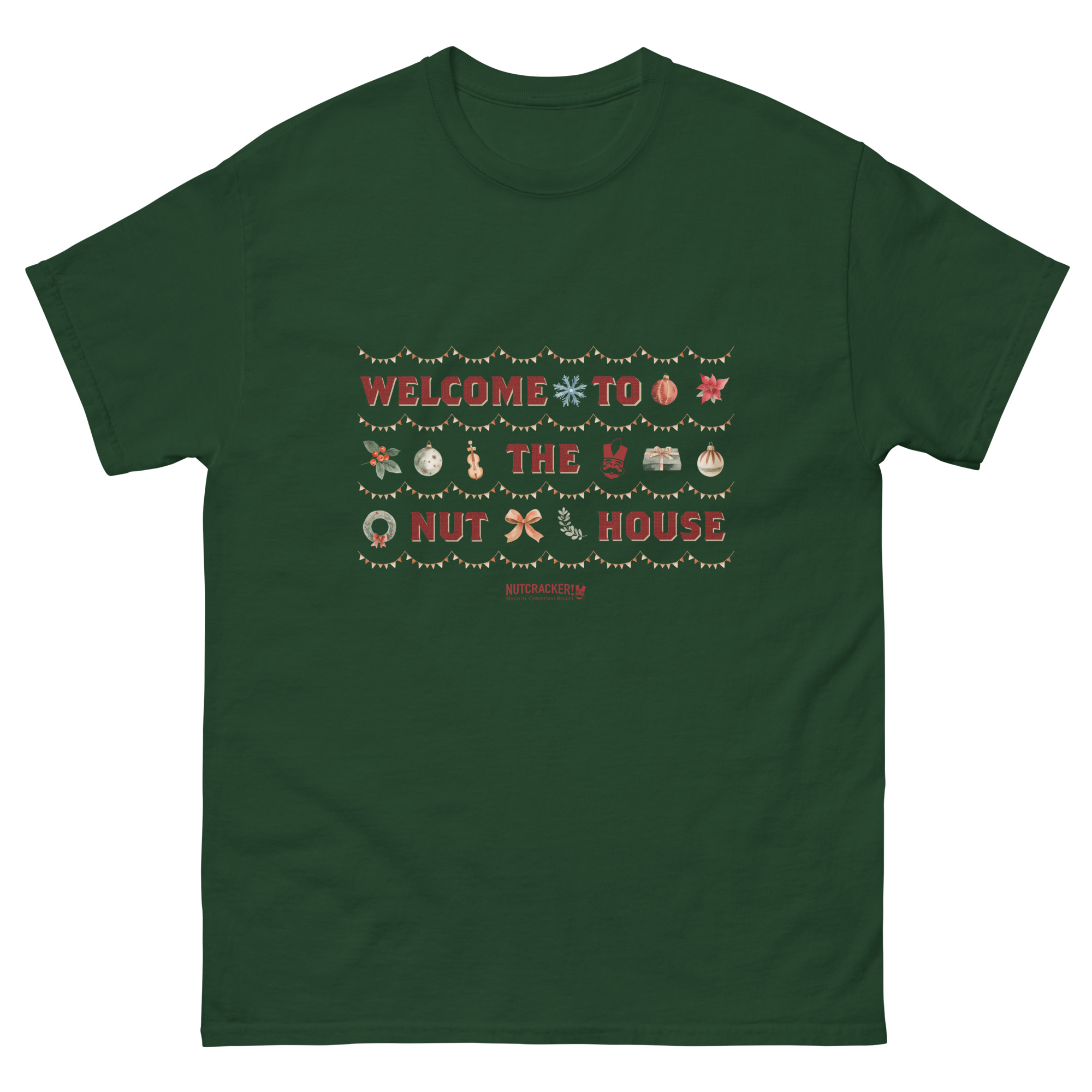 Nutcracker! Magical Christmas Ballet – Art Deco Collection – Adult Unisex T-Shirt copy - Image 28
