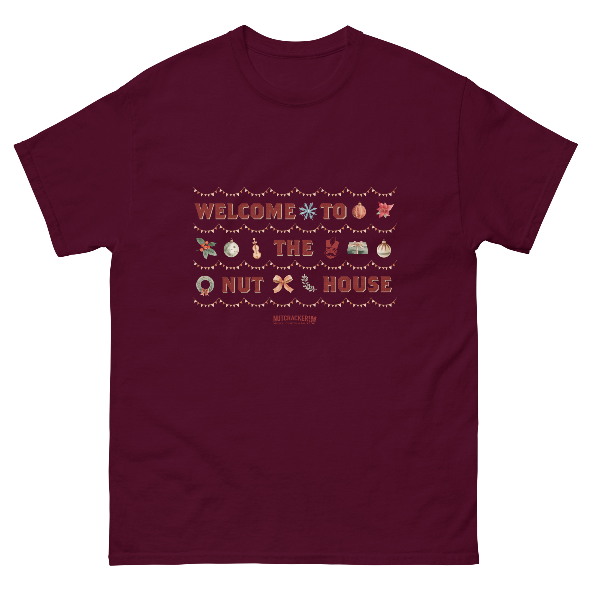 Nutcracker! Magical Christmas Ballet – Art Deco Collection – Adult Unisex T-Shirt copy - Image 16