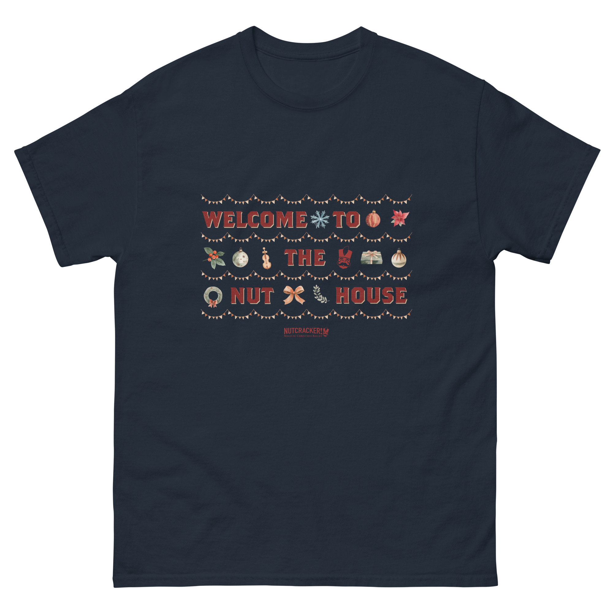 Nutcracker! Magical Christmas Ballet – Art Deco Collection – Adult Unisex T-Shirt copy - Image 19