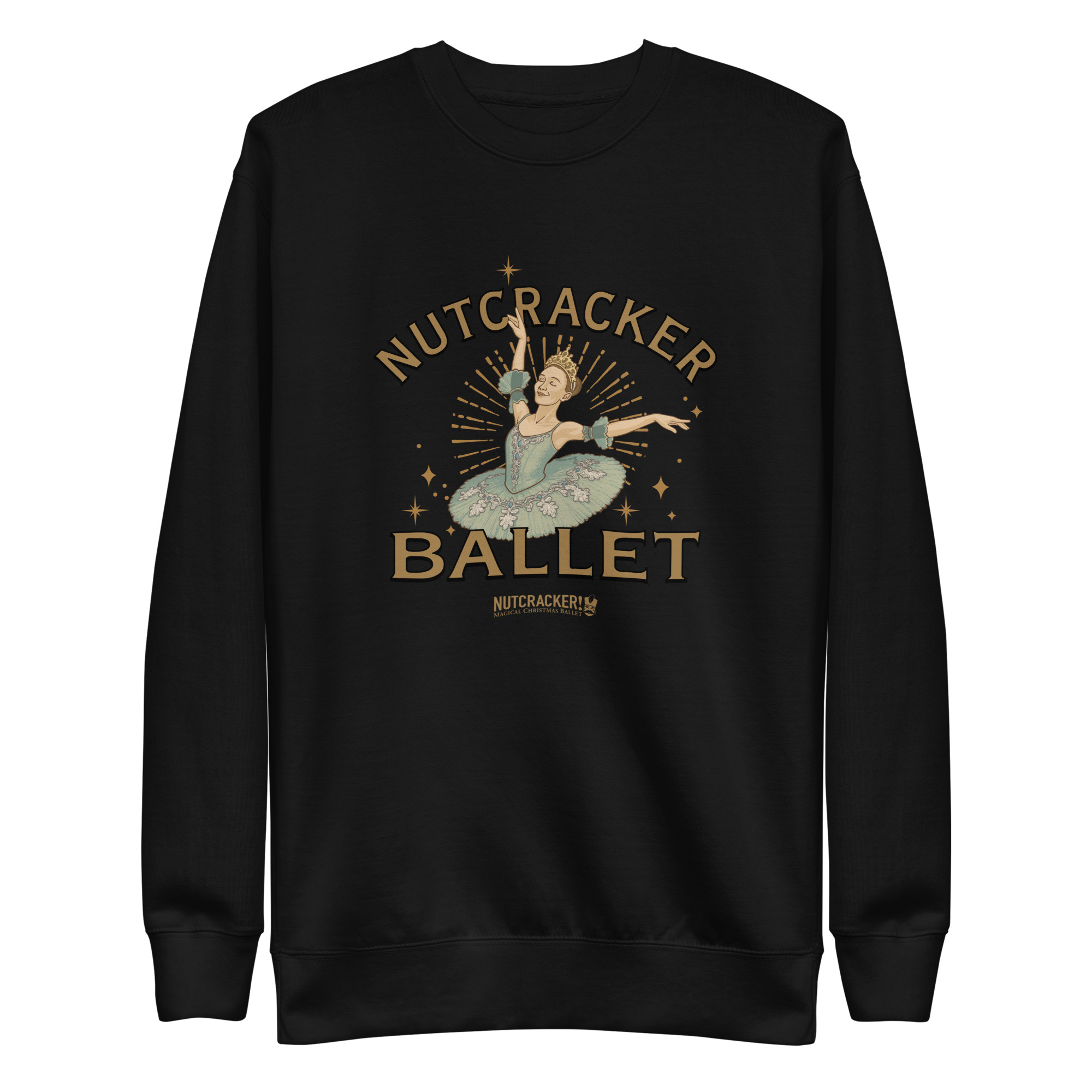 Nutcracker! Magical Christmas Ballet – Art Deco Collection - Unisex Premium Sweatshirt - Image 2