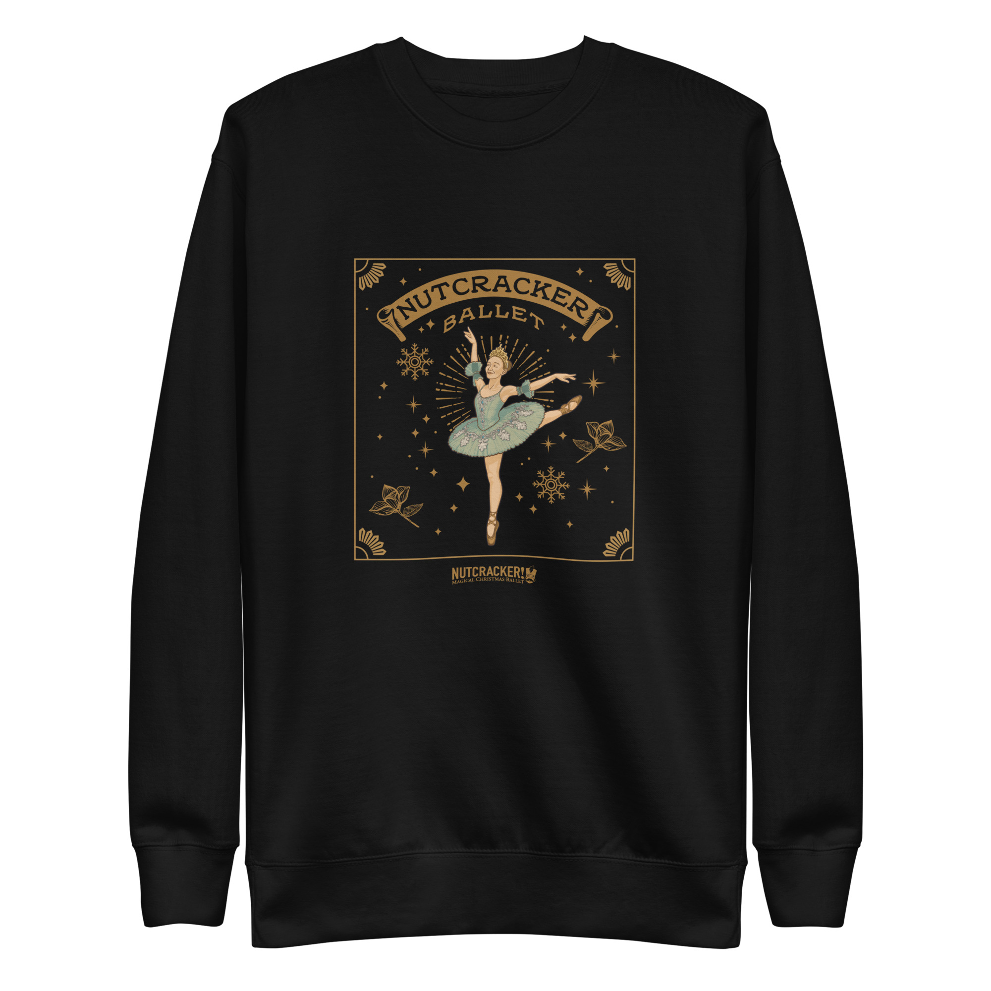 Nutcracker! Magical Christmas Ballet – Art Deco Collection - Unisex Premium Sweatshirt - Image 2