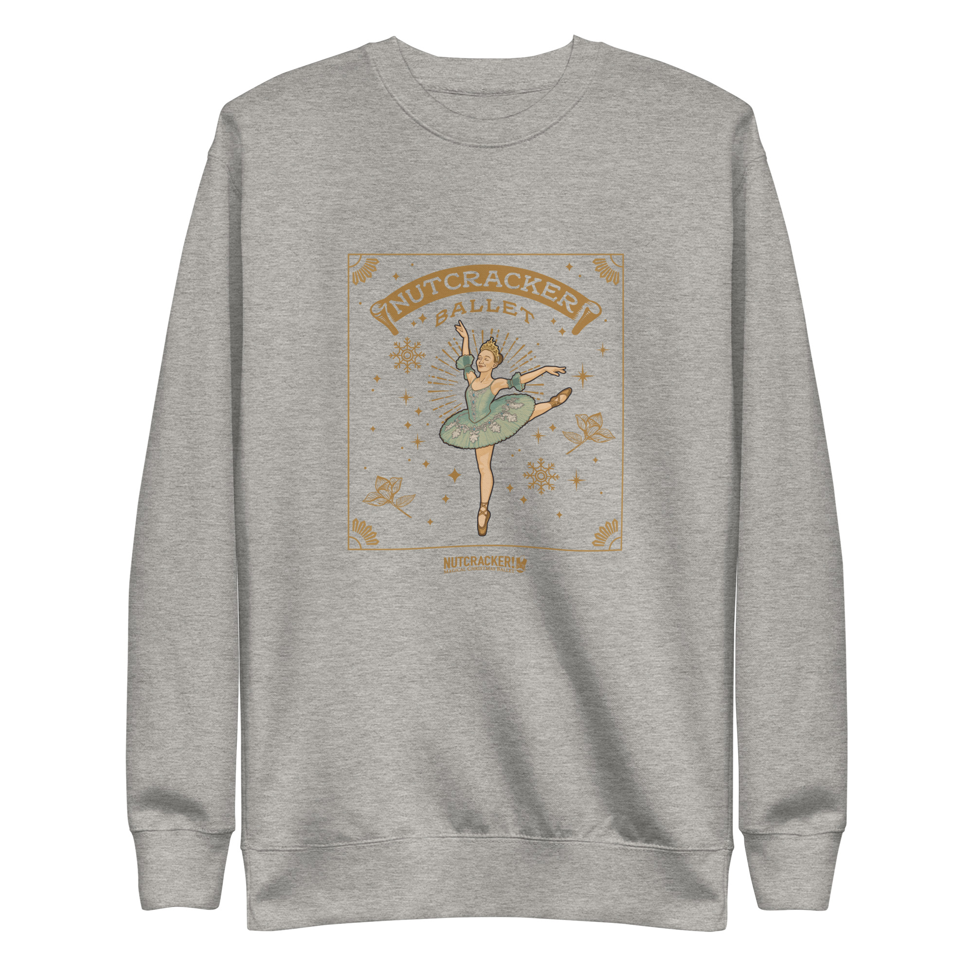 Nutcracker! Magical Christmas Ballet – Art Deco Collection - Unisex Premium Sweatshirt - Image 3