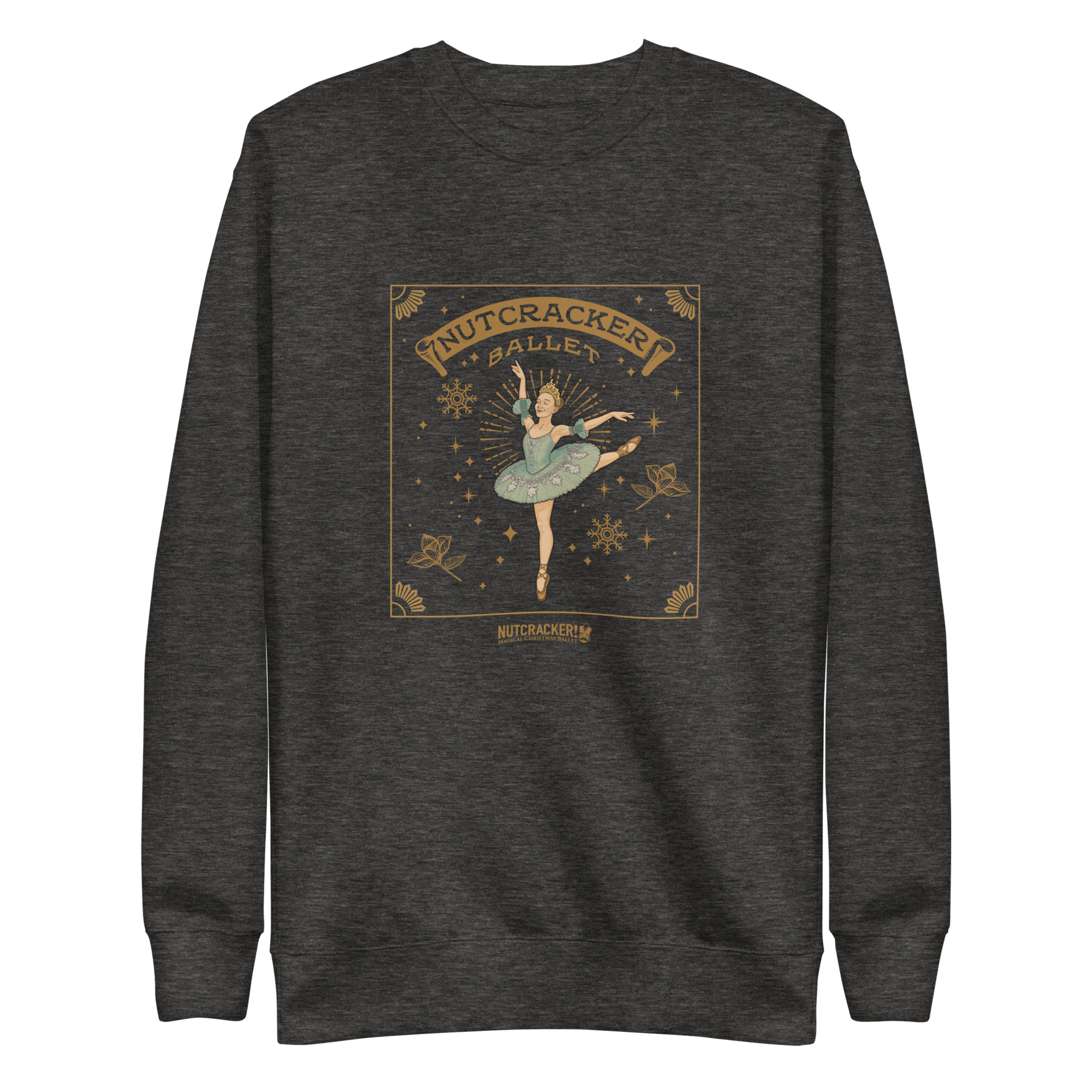 Nutcracker! Magical Christmas Ballet – Art Deco Collection - Unisex Premium Sweatshirt - Image 5