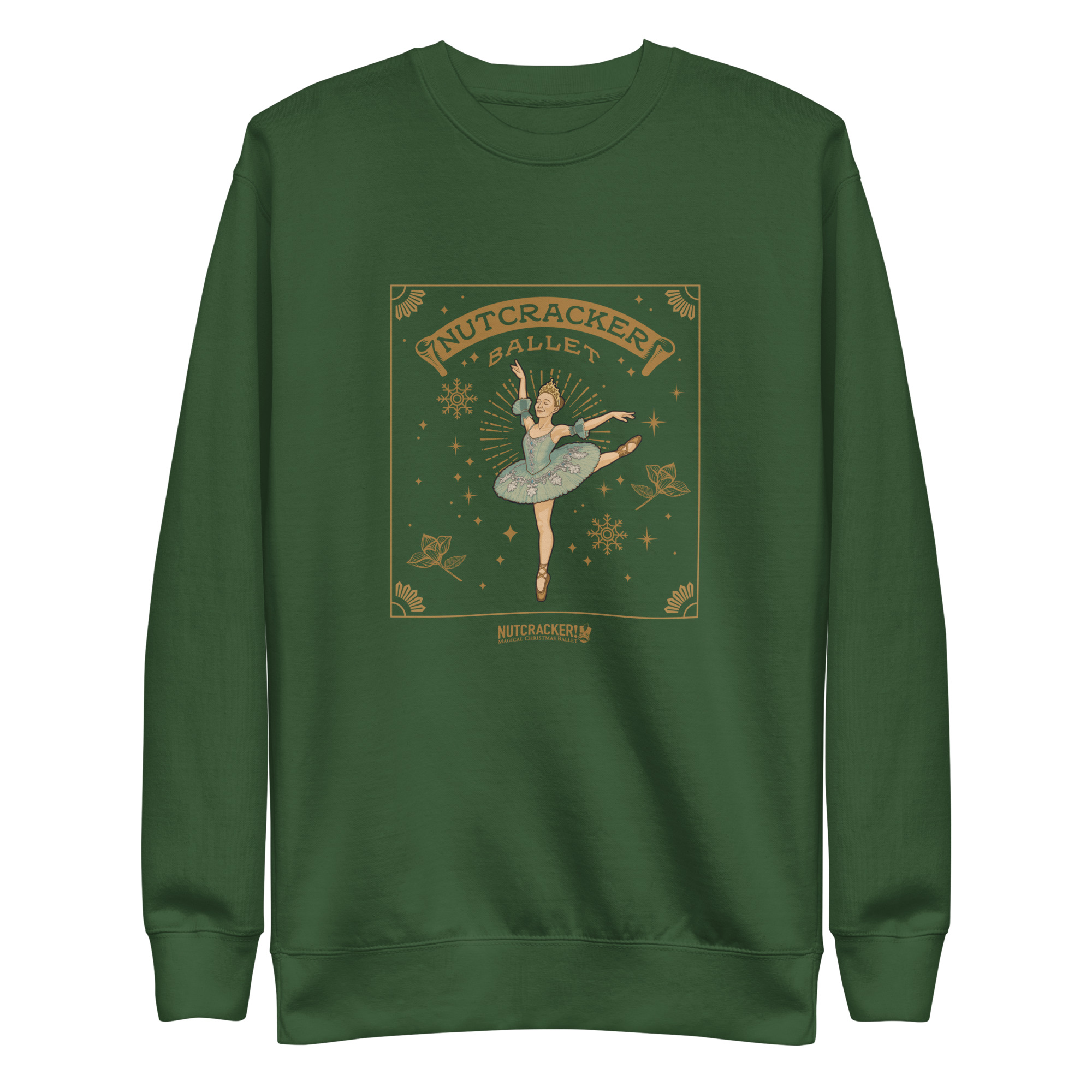 Nutcracker! Magical Christmas Ballet – Art Deco Collection - Unisex Premium Sweatshirt - Image 7