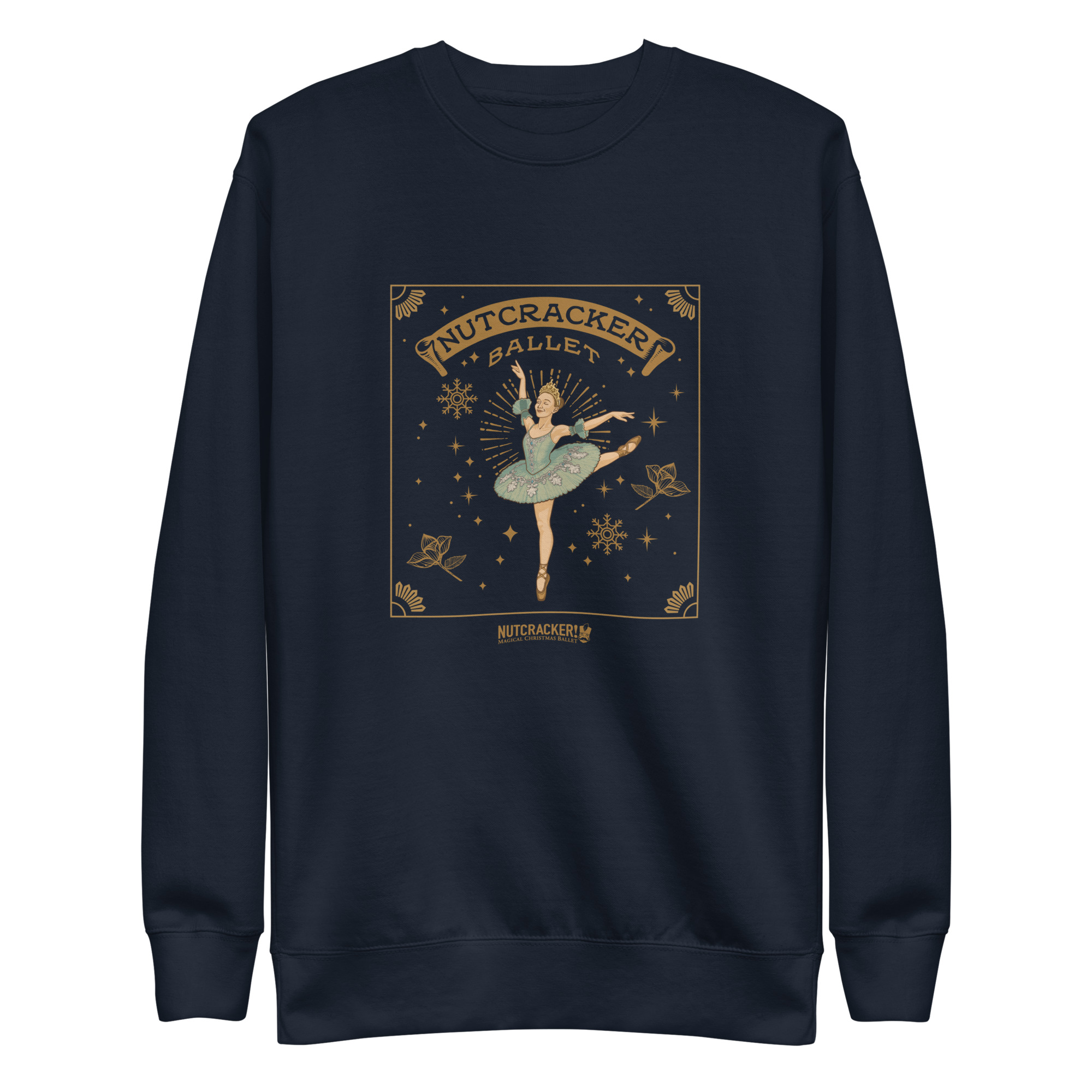 Nutcracker! Magical Christmas Ballet – Art Deco Collection - Unisex Premium Sweatshirt - Image 8