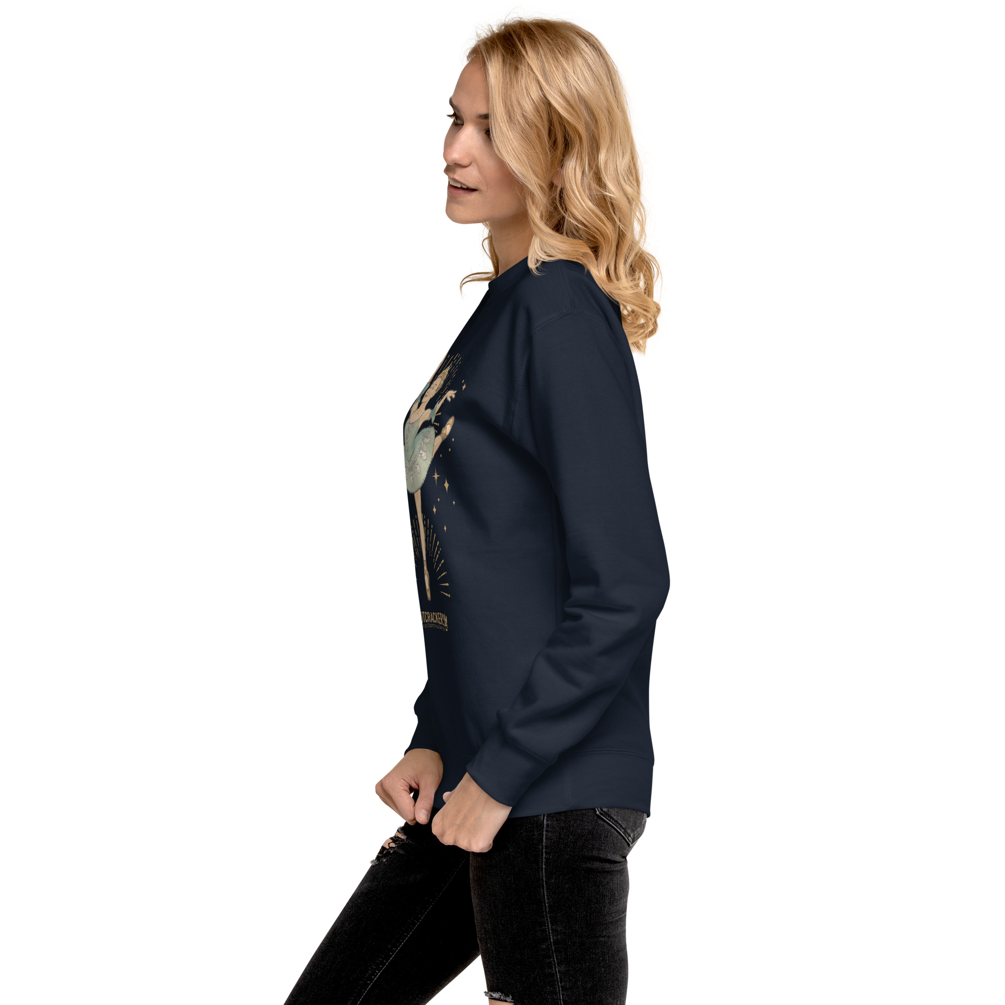 Nutcracker! Magical Christmas Ballet – Art Deco Collection - Unisex Premium Sweatshirt - Image 3