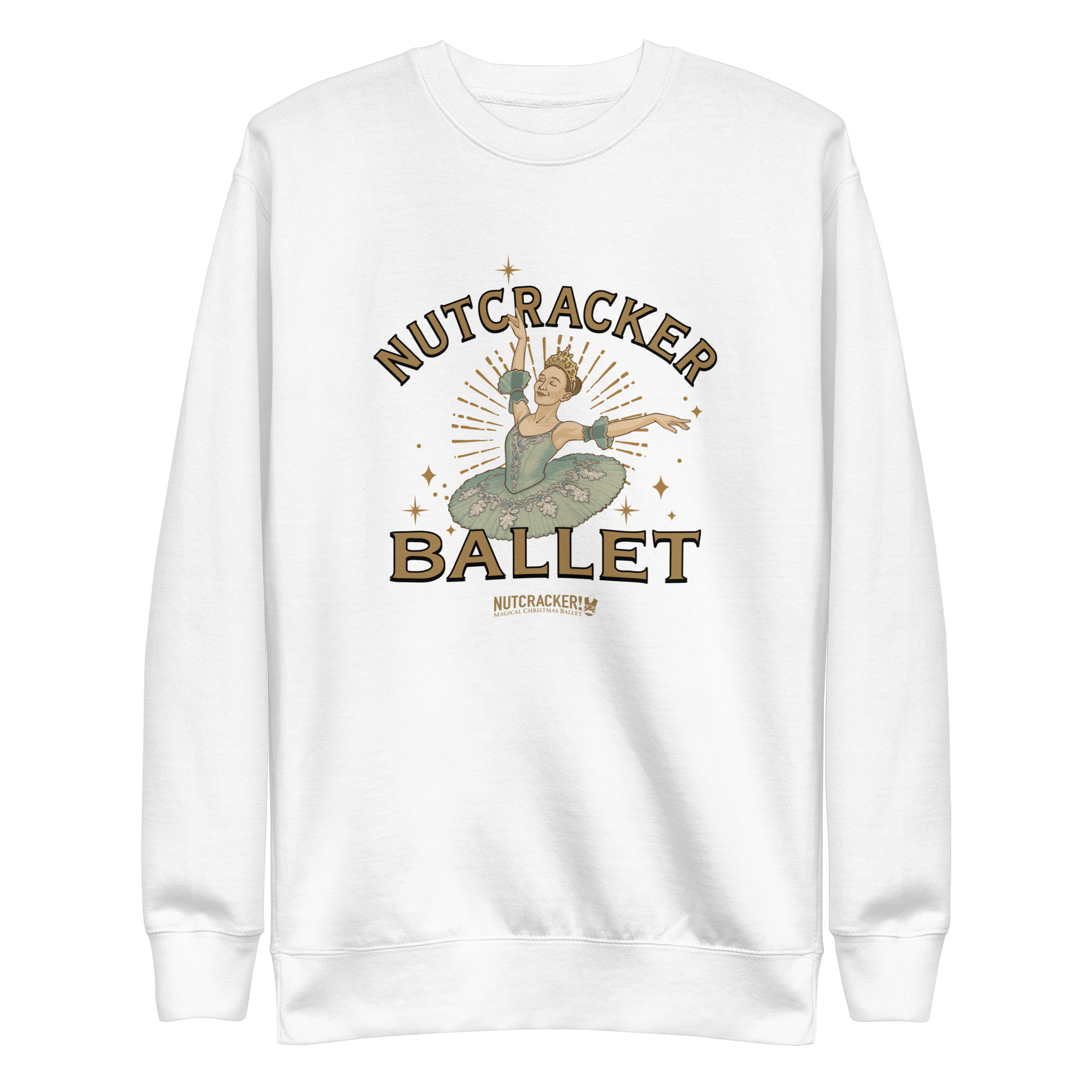 Nutcracker! Magical Christmas Ballet – Art Deco Collection - Unisex Premium Sweatshirt - Image 3