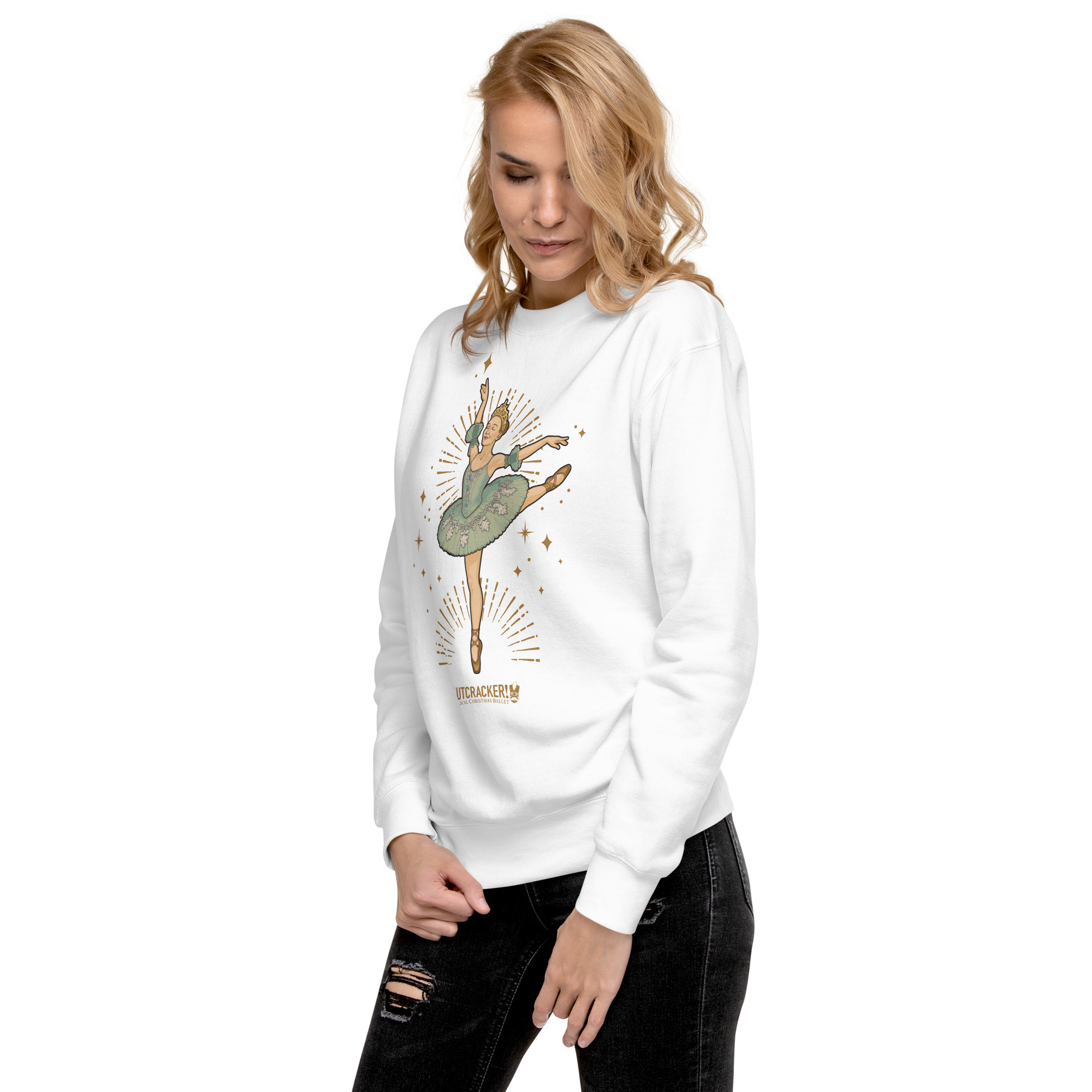Nutcracker! Magical Christmas Ballet – Art Deco Collection - Unisex Premium Sweatshirt - Image 6