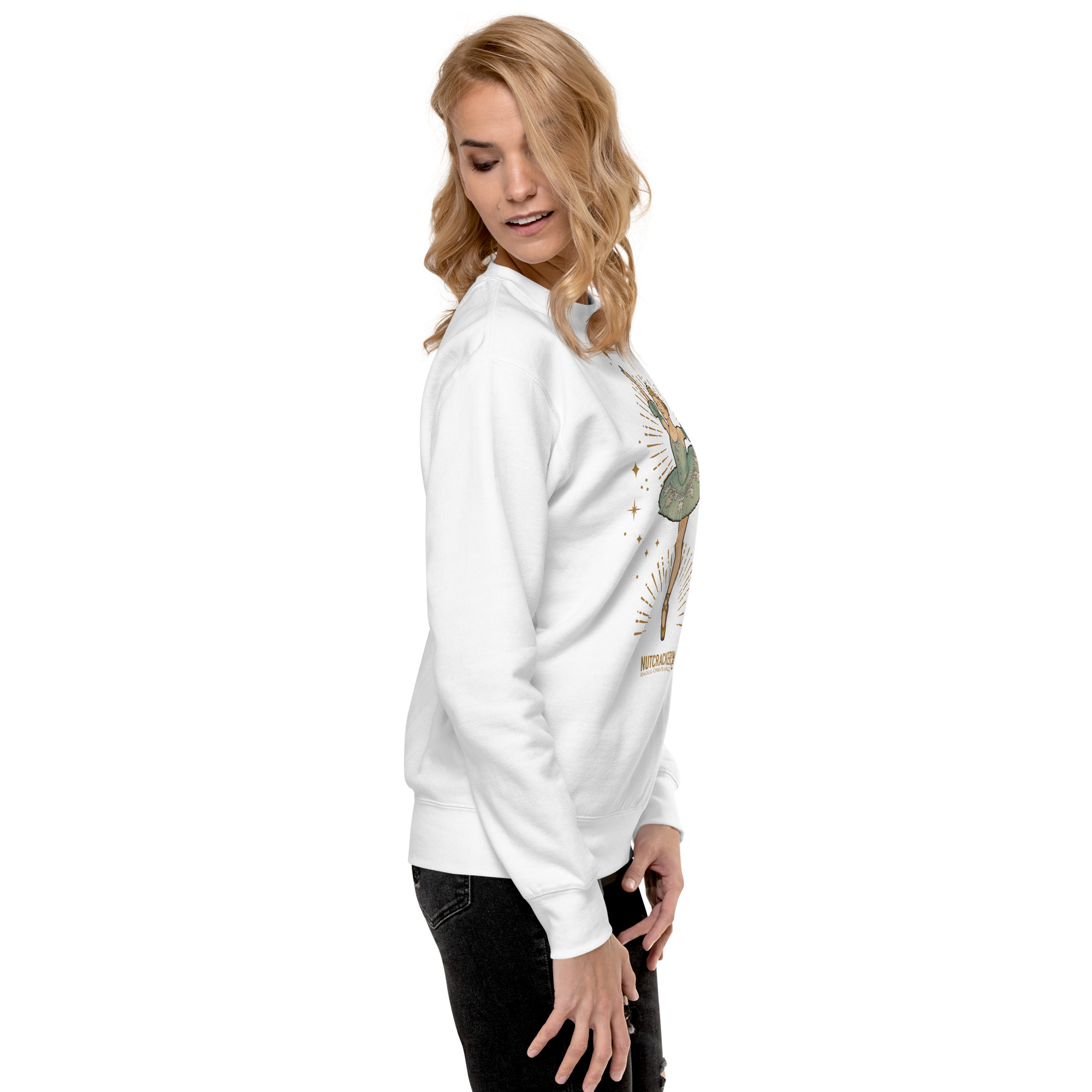 Nutcracker! Magical Christmas Ballet – Art Deco Collection - Unisex Premium Sweatshirt - Image 16