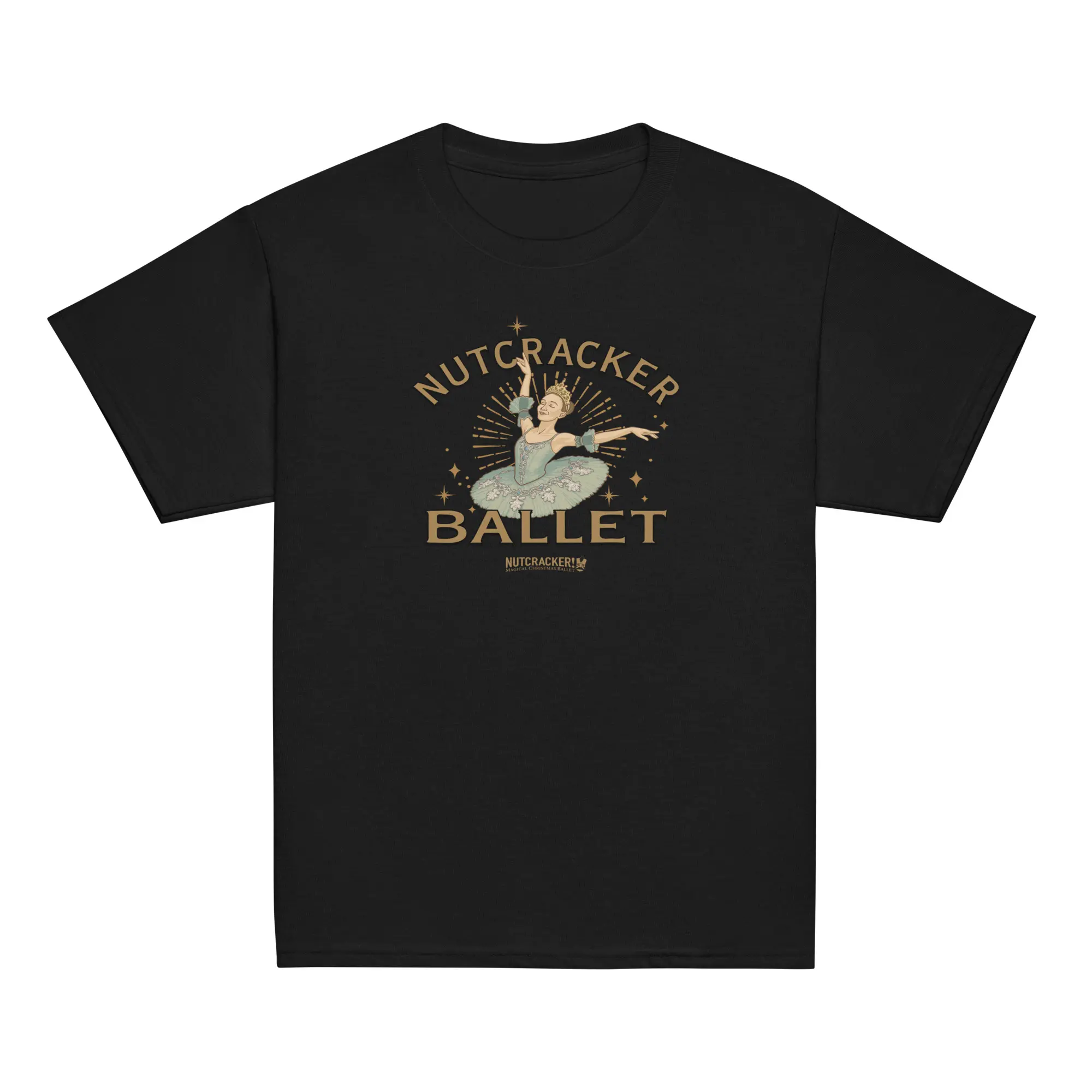 Nutcracker! Magical Christmas Ballet - Art Deco Collection - Youth Classic Tee - Image 2