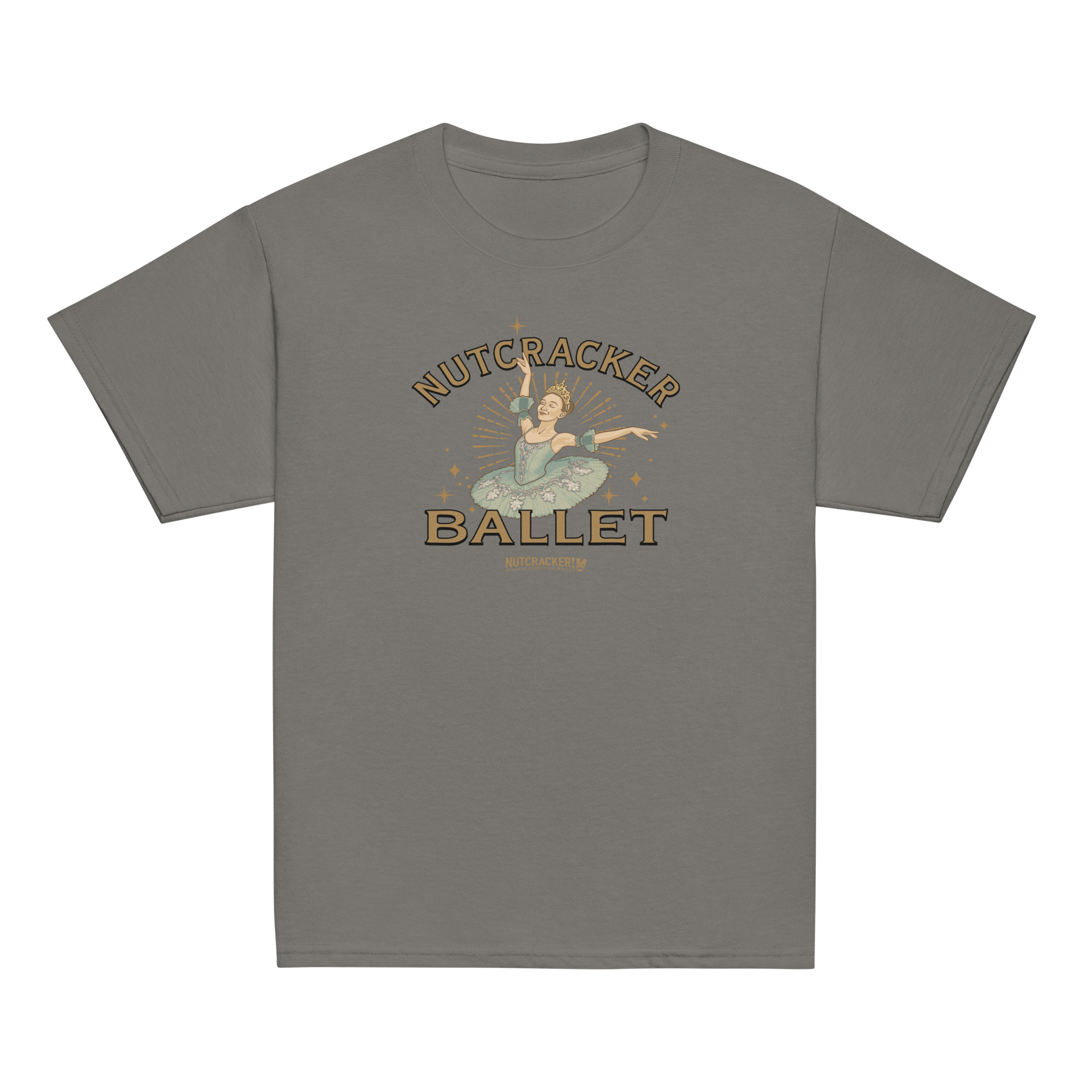 Nutcracker! Magical Christmas Ballet - Art Deco Collection - Youth Classic Tee - Image 3