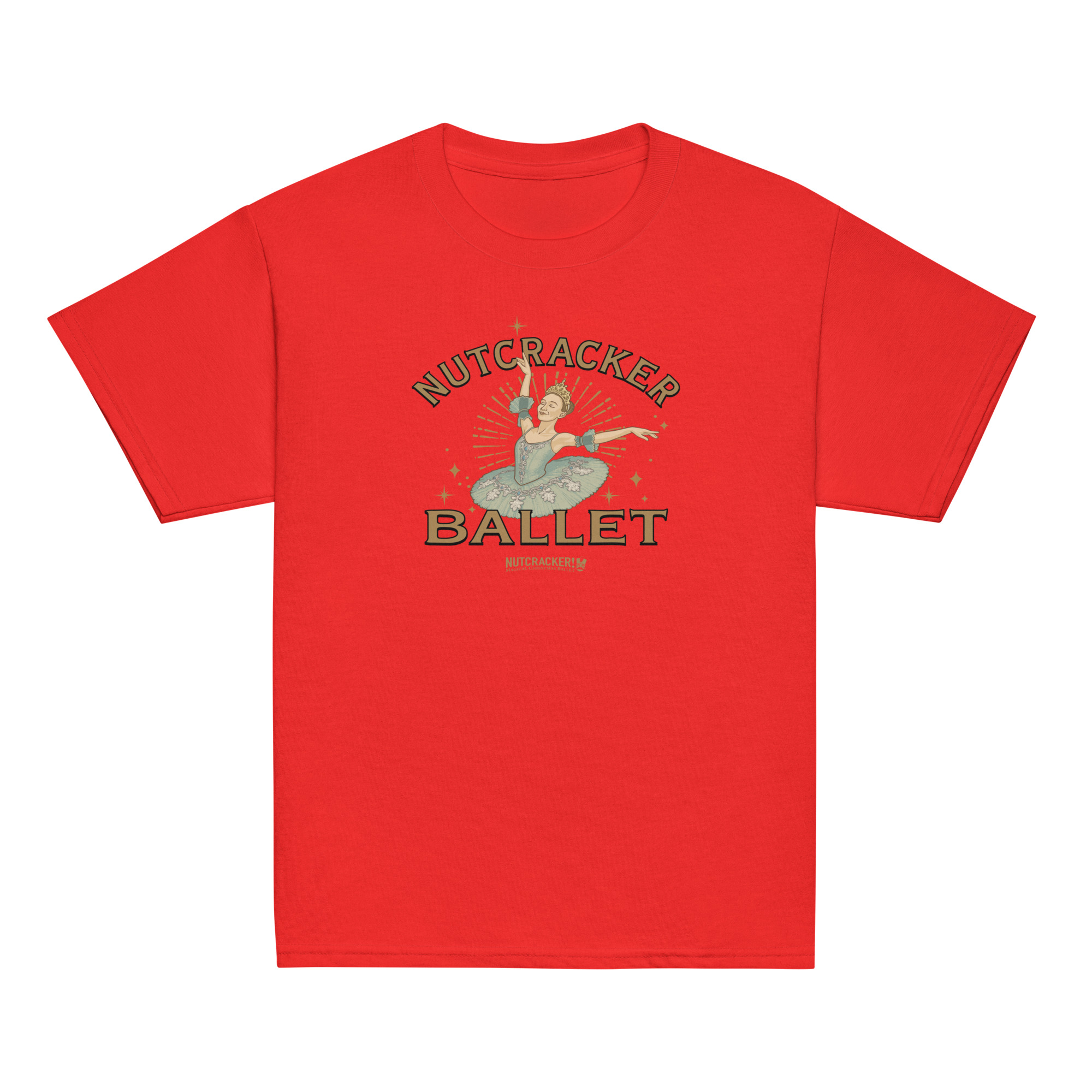 Nutcracker! Magical Christmas Ballet - Art Deco Collection - Youth Classic Tee - Image 7