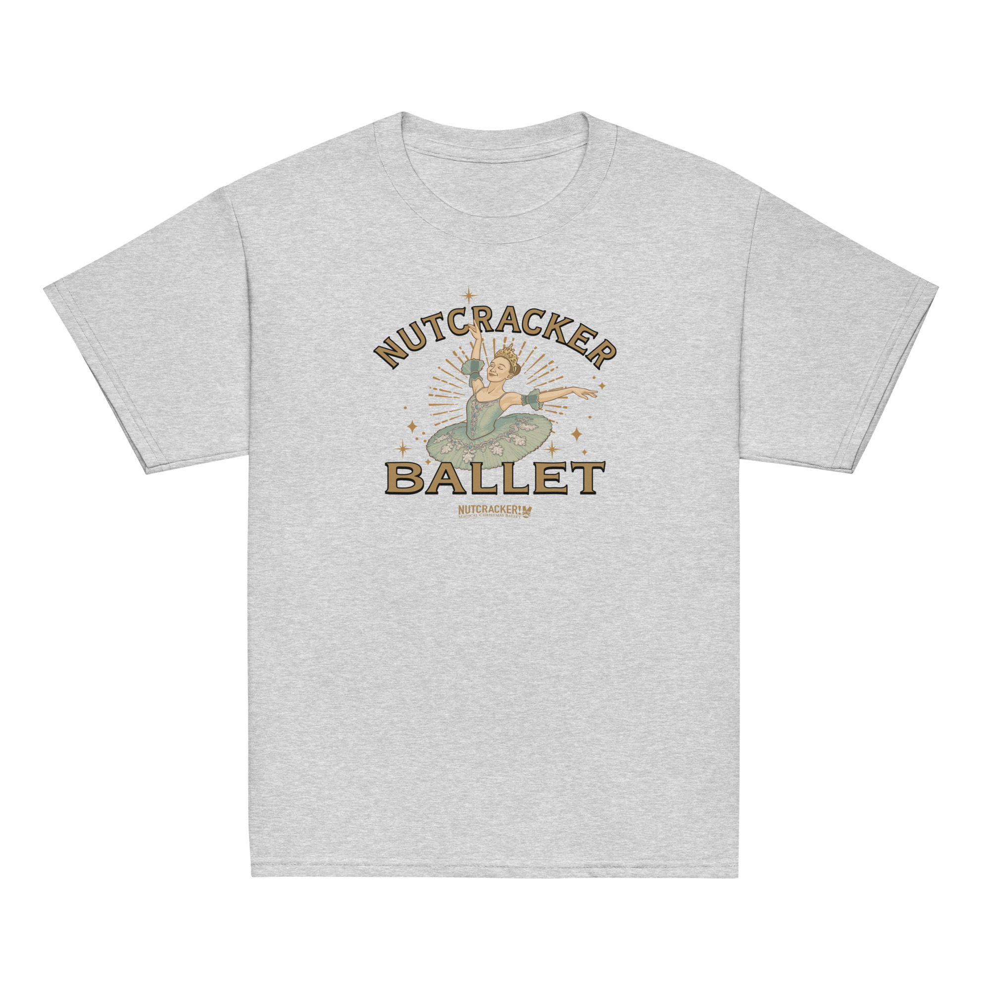 Nutcracker! Magical Christmas Ballet - Art Deco Collection - Youth Classic Tee - Image 9
