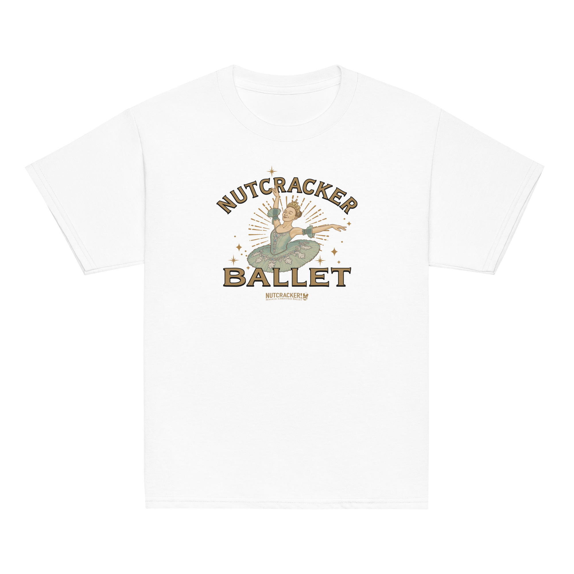 Nutcracker! Magical Christmas Ballet - Art Deco Collection - Youth Classic Tee - Image 10