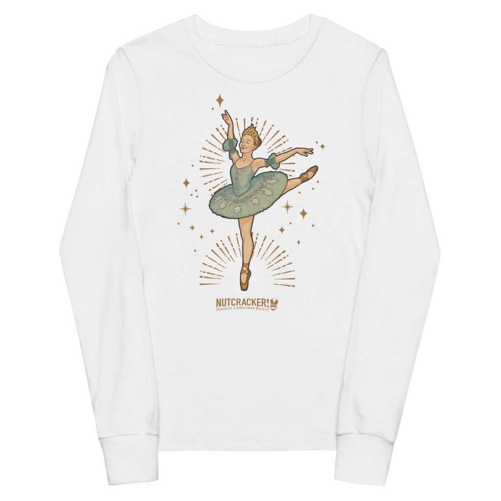 Nutcracker! Magical Christmas Ballet – Art Deco Collection Youth Long Sleeve Tee